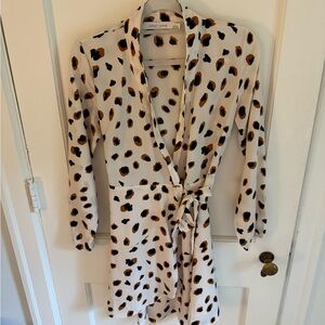 bishop + young Antelope Print Mini Wrap Dress